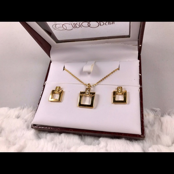 ✅🆕❤️Necklace earring set 10k gold plated - Picture 6 of 7